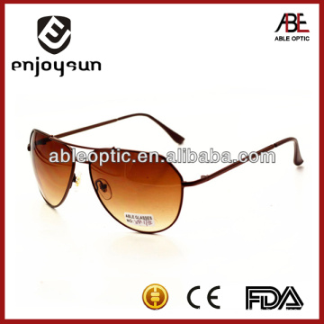 Mode und beliebte braune Farbe Metall Sonnenbrille